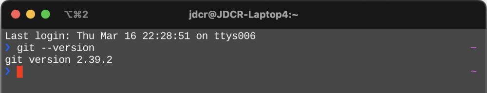 On macOS, terminal commands should be entered like so.
